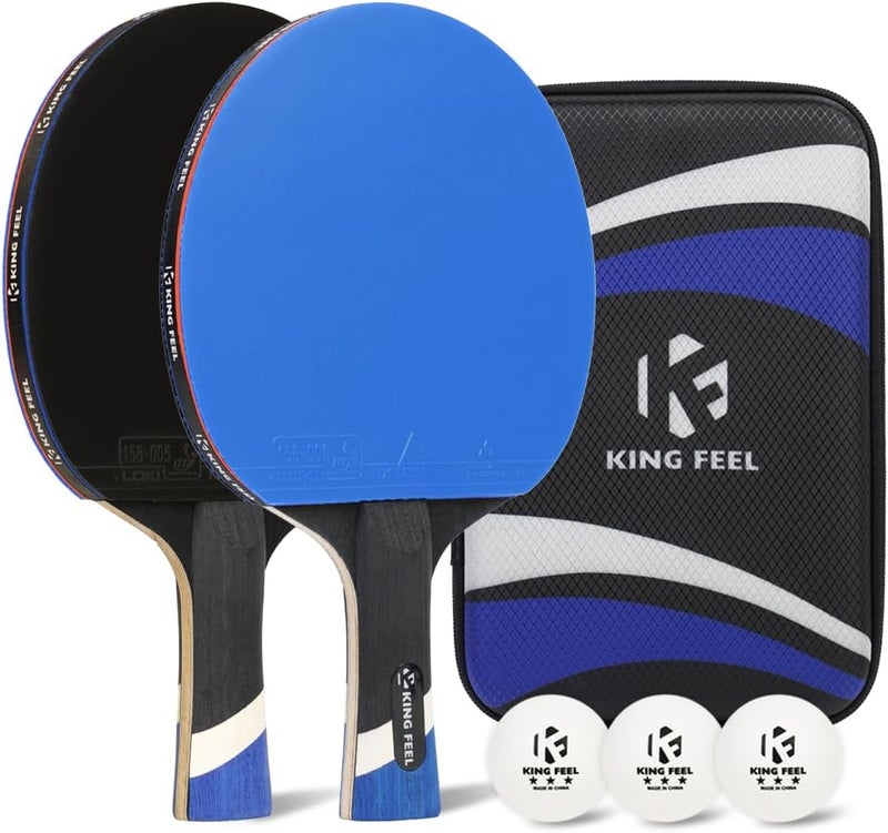 KINGFEEL Professional Ping Pong Paddles-Lightweight Carbon Fiber Table Tennis Rackets with 7-Ply Blade, 2.0mm Premium Sponge, ITTF Approved Rubber - for Tournament-Level Performance Table Tennis Paddles - Image 5